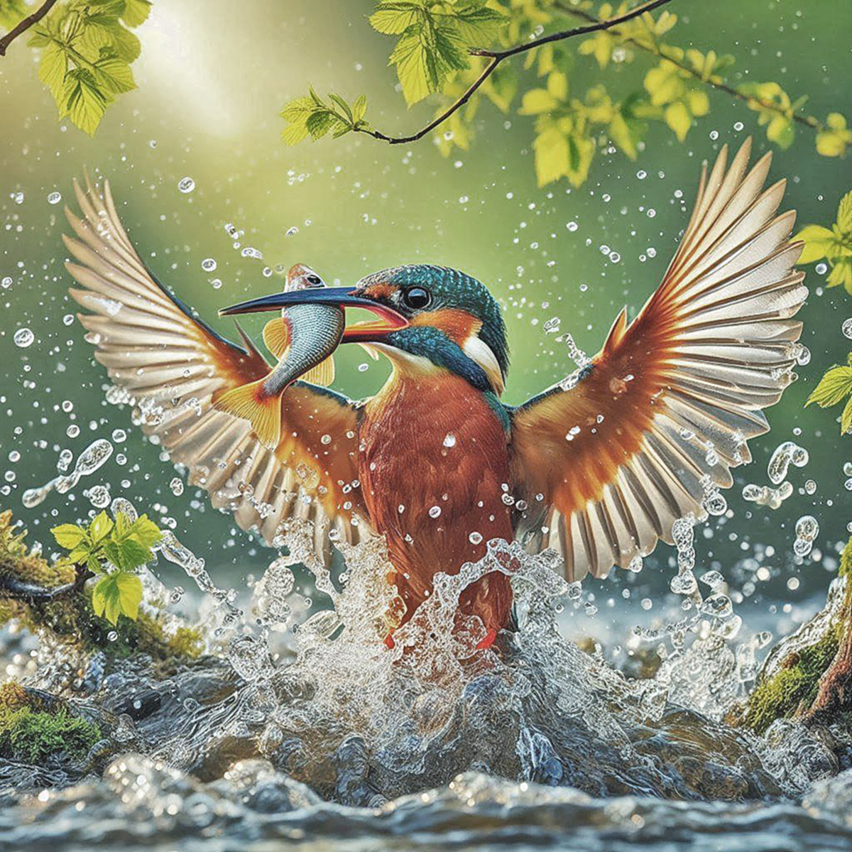 AI Generated Kingfisher 